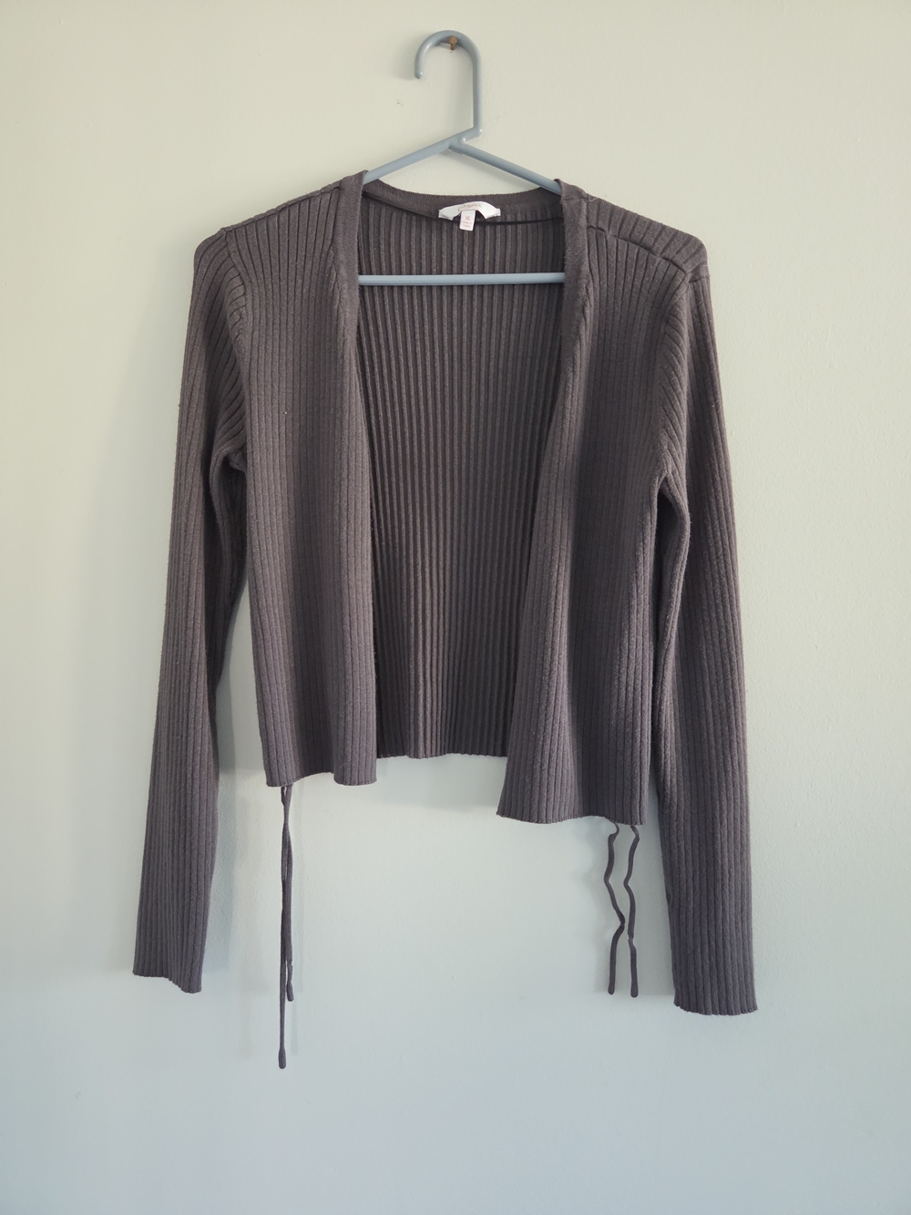 Candie's Ribbed Open-Front Cardigan Sweater